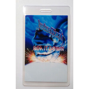 Judas Priest Ram It Down Backstage Pass Original Vintage UNUSED 1988 Heavy Metal